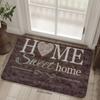 American Country Wood Grain Home Sweet Home Non-Slip Floor Mat Absorbent Decorative Area Rug for Entrance Bathroom Kitchen