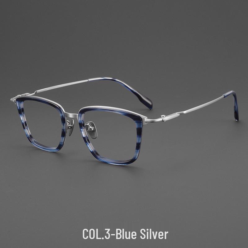 Даньян 160 мм Мужские Сверхлегкие Титановые Очки для Близорукости с Роговой Оправой - Большая Оправа