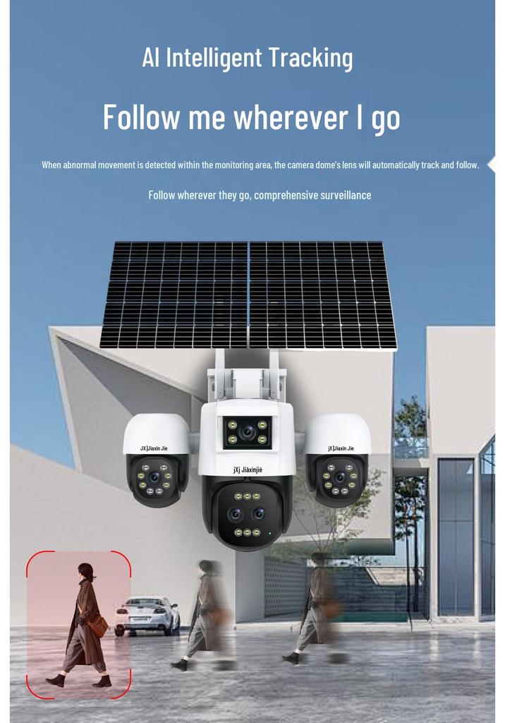 AOV 18x Zoom Solar 4G Ultra HD Waterproof Camera: Clear License Plate & Face Surveillance.