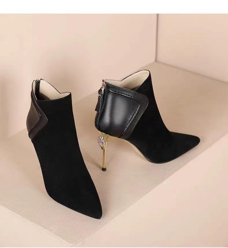 Fashion Suede Women's Boots Casual Fashion Office Shoes Luxury High Heels Women's Shoes Trend Elegant Comfortable Fashion Boots Women