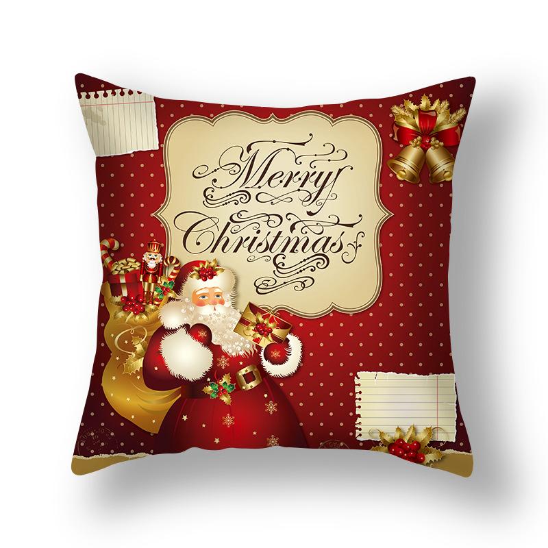 Christmas and New Year Decoration Pillowcase Sofa Cushion Cover Bedroom Room Home Decoration Christmas Gift 45x45cm