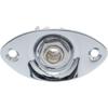 Musiclily Metall 1/4" Ovaler Gitarren-Eingangsbuchsen-Platte Ausgangsbuchsen-Platte Buchse mit Schrauben für Fender Strat Tele Style E-Gitarre, Chrom