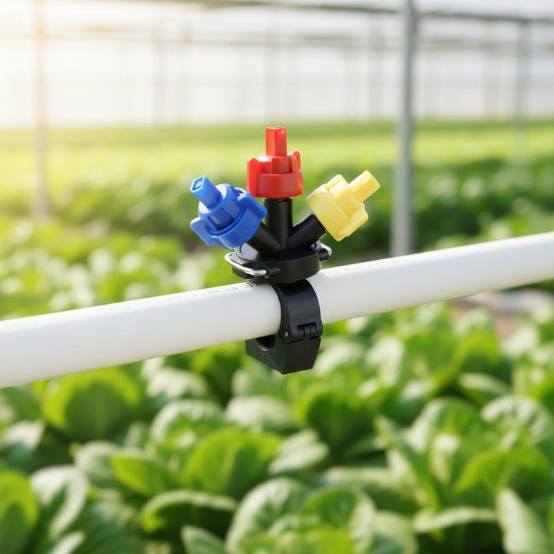 3 Heads Spray Tube Fittings Pipe Clamp Garden Watering Agricultural Sprayer Part
