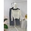 C S In The Room Solma Cable Square neCk Long Sleeve Knit Cardigan 6 Color