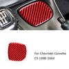 For Chevrolet Corvette C5 Carbon Fiber Center Cupholder Water Panel Cover Trim