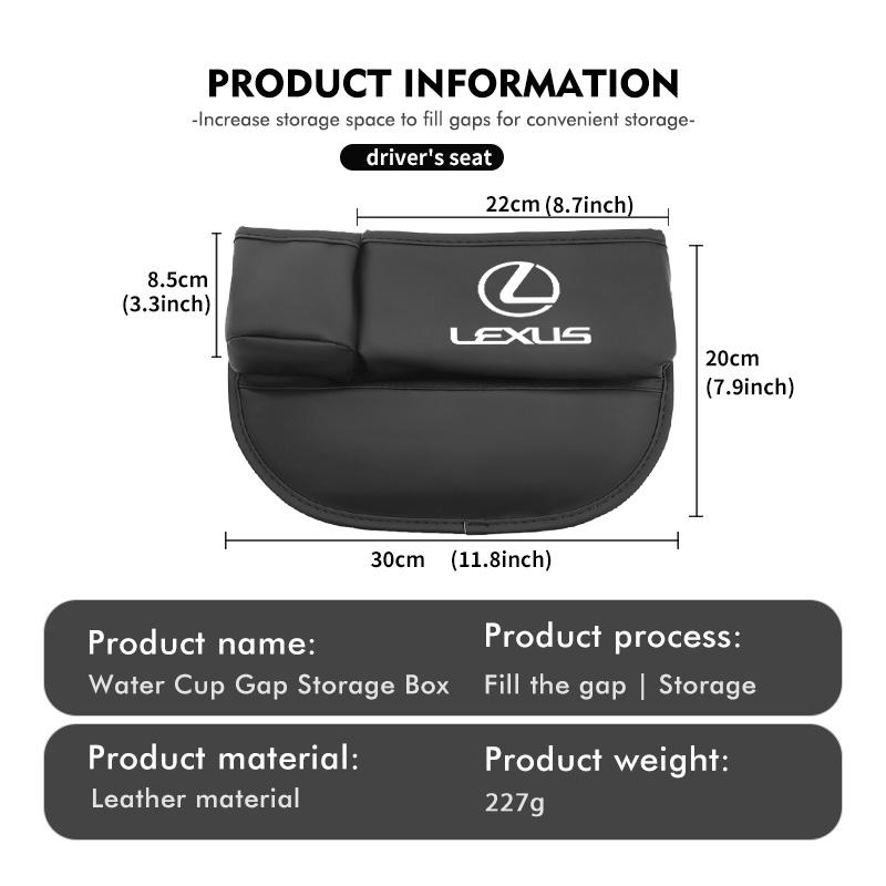 Multifunction Car Seat Gap Storage Box Organizer Pocket Cup Holder Interior Accessories For Lexus RX350 IS250 IS200 GS300 LX570HZ3