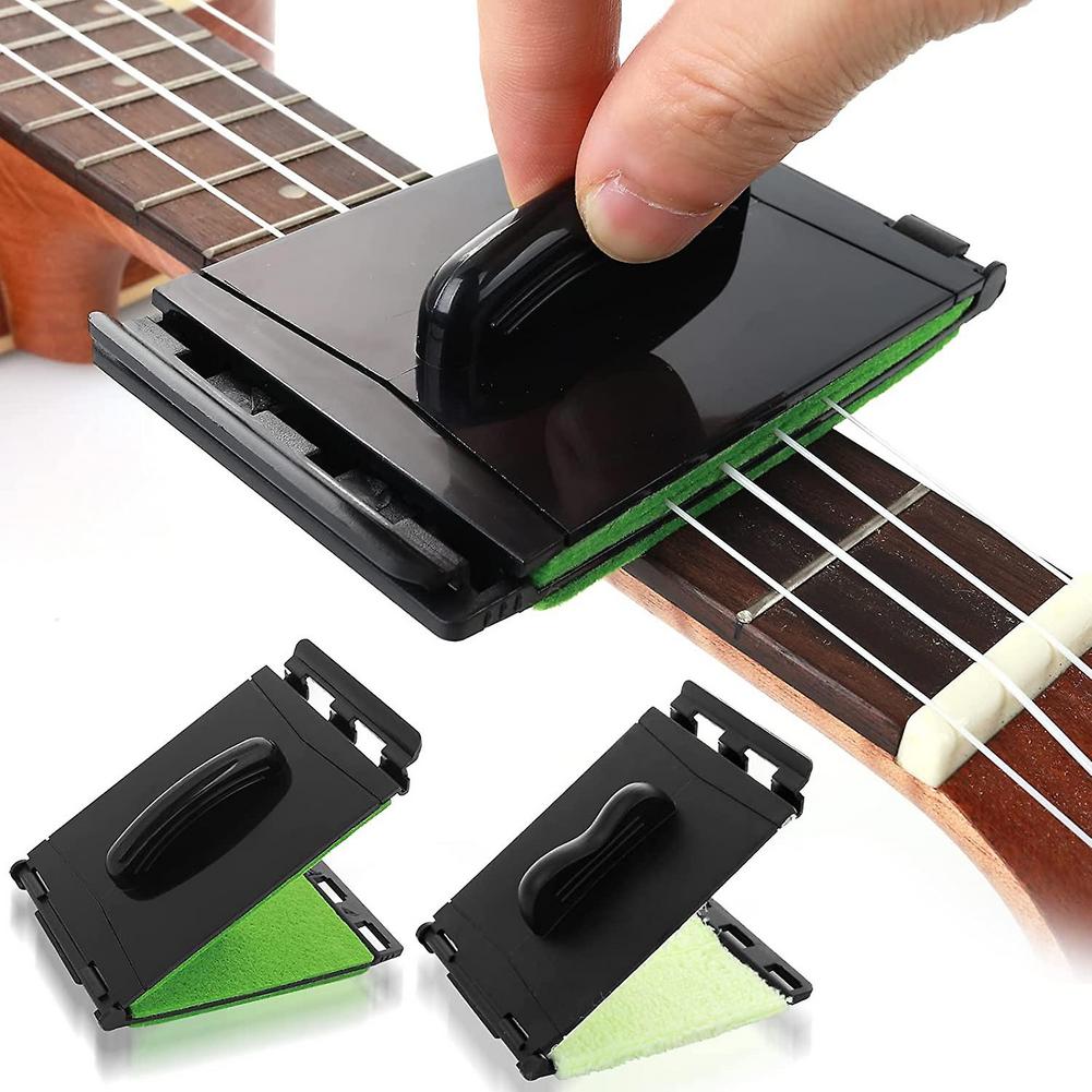 1/2PCS Electric Guitar Bass Strings Scrubber Fingerboard Rub Cleaning Tool Guitar String Cleaner Brush Maintenance Care