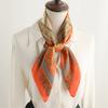 Spring and summer British style advanced sense sunscreen shawl versatile hot-selling cashew nut scarf simulation silk 71cm professional scarf women
