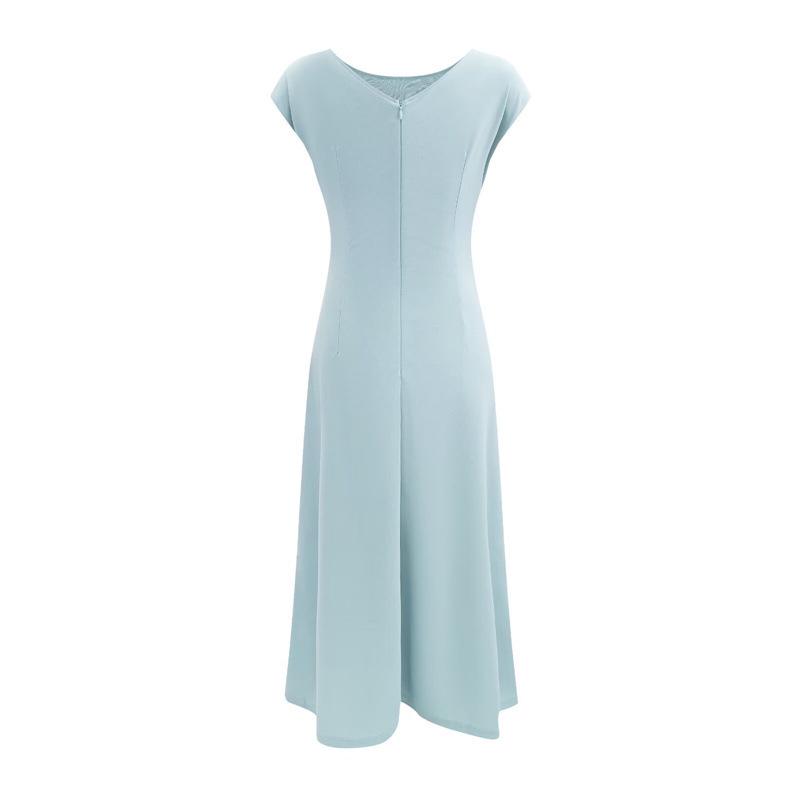 Elegant Waist-Cinched Sleeveless Dress: Stylish, Slimming, and Chic Long Skirt for Women