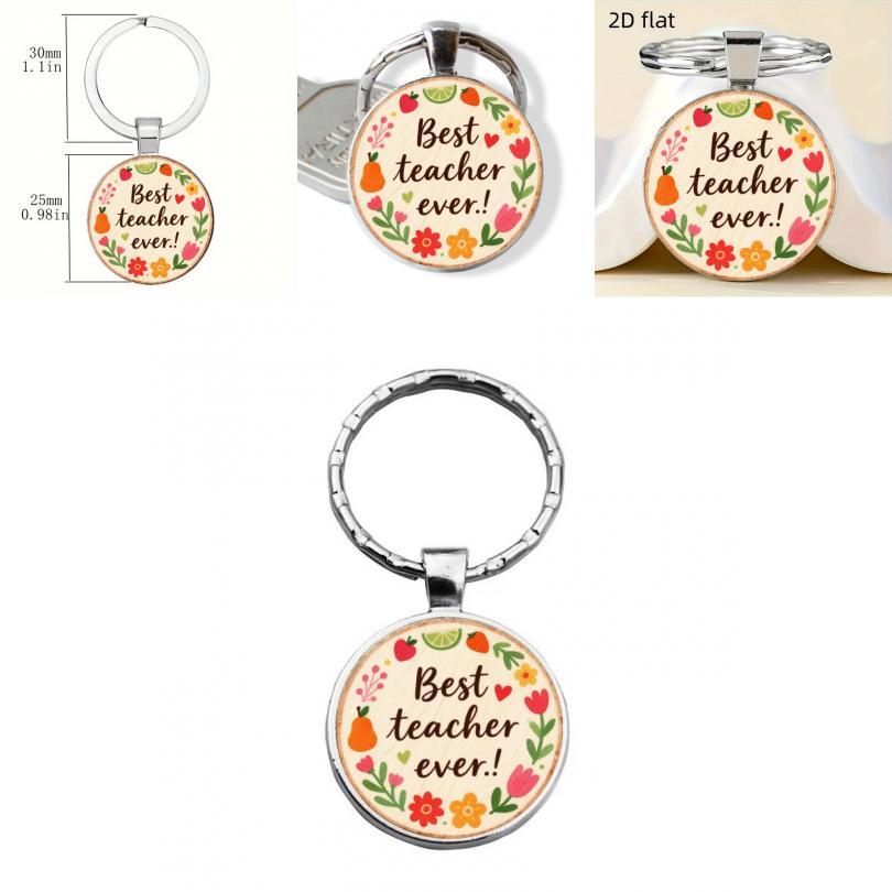 Meilleur Enseignant de Tous les Temps Porte-clés Lettre Décoration Pendentif Pour Cadeau