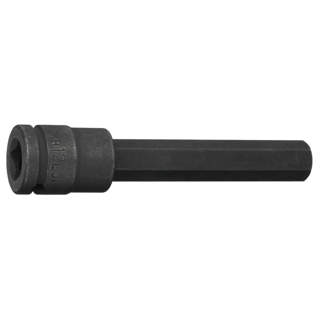 TONE Long Hexagon Socket 12mm Hex Size (Heavy Duty) HP3KH-12L, 9.5mm (3/8") Drive,