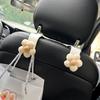 4PCS Creative Car Hooks Temperament Flower Seat Back Storage Car Seat Hooks Seat Back Accessory Hooks Bags Clothes Hooks Clips