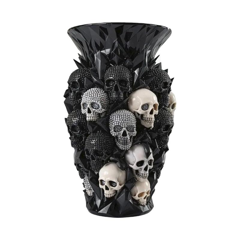 

Mystically Fashionable Durable substance Skull Plant Container With Fine workmanship Ideal For Dark Theme admirers Gift 1