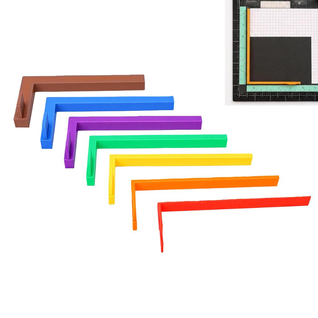 7pcs Paper Crafting Alignment S with Storage Case Color Coded Layering Tool Set for Card Making Projects