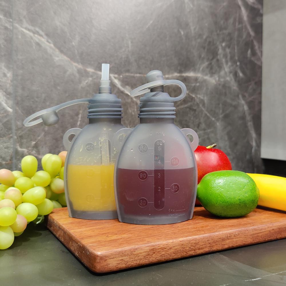 Portasnack Silicone Conservazione Alimenti per Bambini Silicone Alimenti Congelatore Alimenti per Bambini