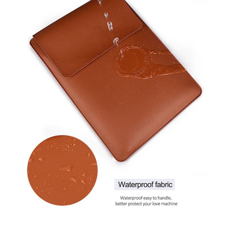 Multipurpose Laptop Sleeve 13/14/15/16 Inch With Bracket Waterproof Laptop Bag Laptop Case Macbook Sleeve Air Pro Pu Leather
