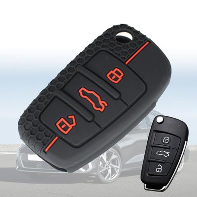 Для A1 S1 A3 S3 A4 A6 RS4 TT Q3 Q7 2005 - 2013 Дистанційний автомобільний ключ Чохол Shell Skin Protector Силіконовий авто брелок для ключів Fob Keyless