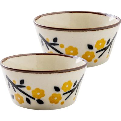 Poterie Minoru Mino Ware PLANTAREE-KOHARU- Lot de 130 bols jaunes, lot de 2