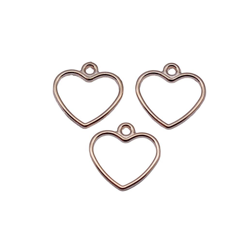 Geometric Openwork Resin Charms MOON HEART Pendants Multi Color Alloy Jewelry Component