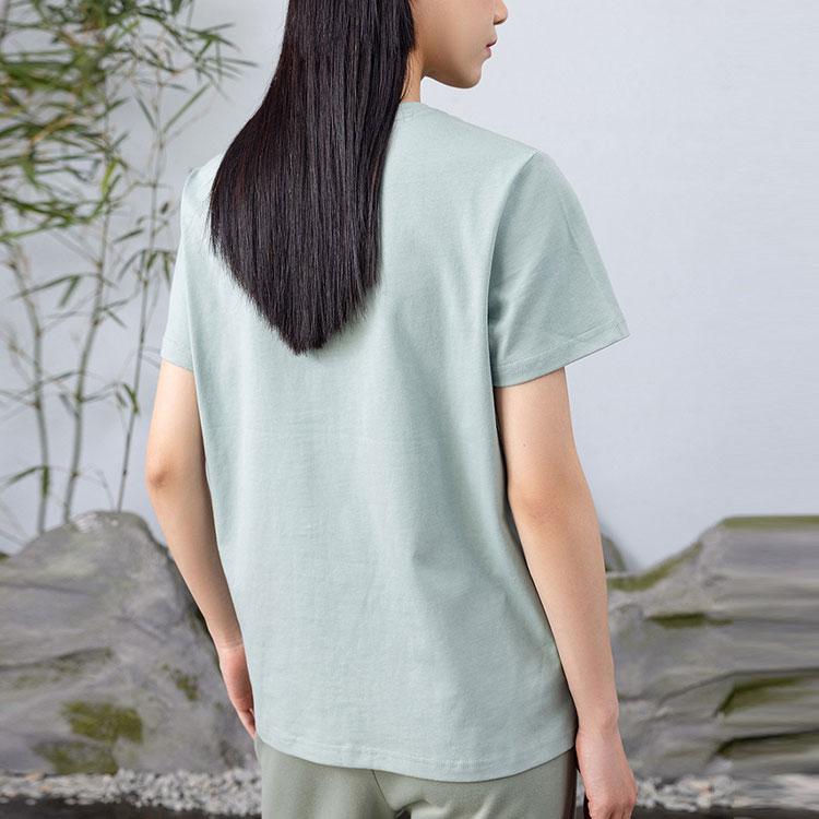 Anta Embroidered Round Neck T-Shirt Women tops Green 962229120-3