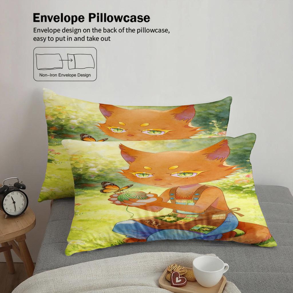 Softville Cozy Town Cute Fern The Quilt Fox Bedding Set With Duvet Cover  Pillowcase For Children'S Bedroom Decor