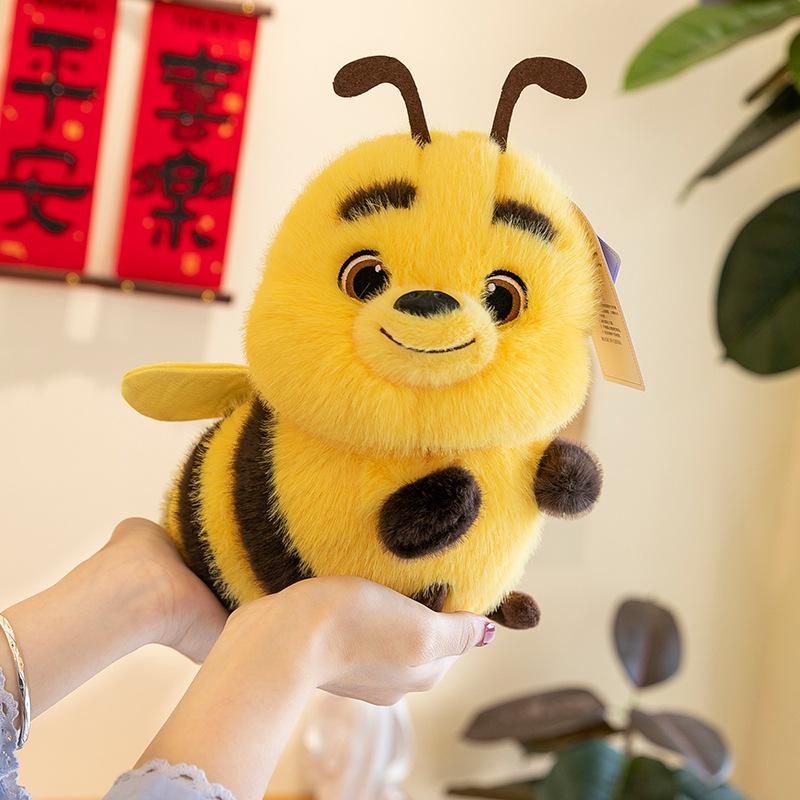 Cute Big-eyed Little Bee Doll Cartoon Playful Plush Toy Bedroom Decoration Ornament Little Bee Doll