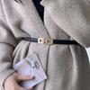 Musthave Womens Double Buckle Belt In Elegant Black And Chic Camel For Outfit Any
