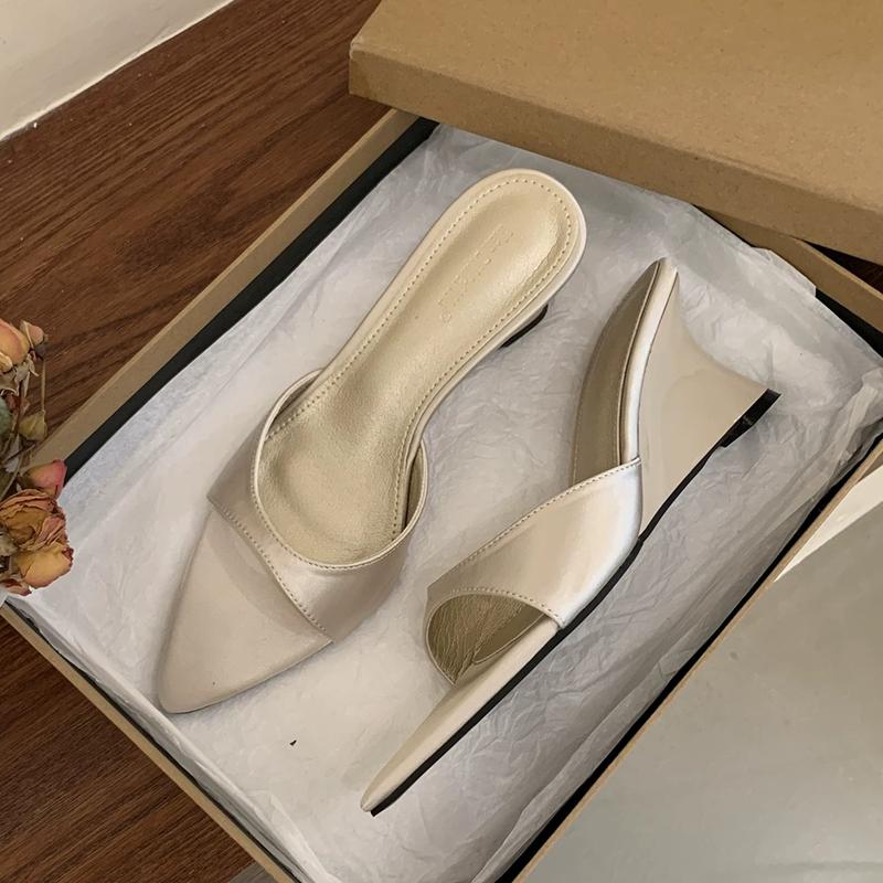 Fashion SUOJIALUN 2025 Summer New Brand Women Slipper Fashion High Wedge Heel Slip On Open Toe Slides Ladies Elegant Outdoor Dress Sanda