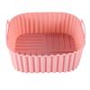 Square Air Fryer Liner Silicone Baking Mat 6.7 Inch Non-Stick Oven Safe Tray BPA-Free Air Fryer Basket for Even Cooking
