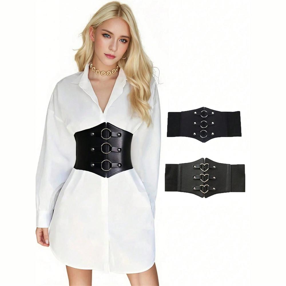 1PC Corset Women Corset Top Body Shaper Buckle Wide Waistband Bridal Waist Belt Gothic Accessories