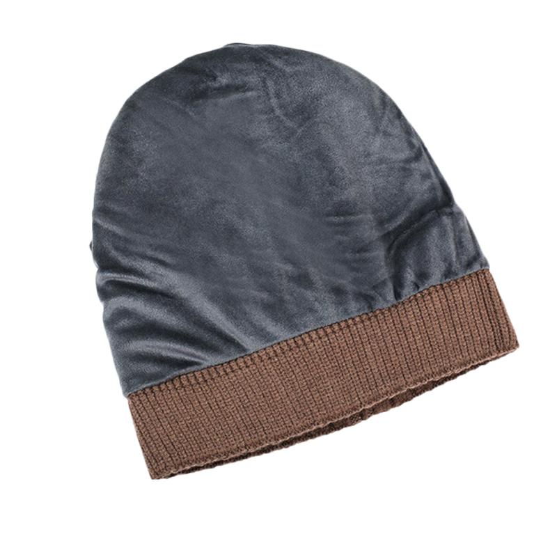Skimütze Winter Kältefest Warme Strickmütze aus Wolle Herren Samt Ohrenschutz Winddichter Hut