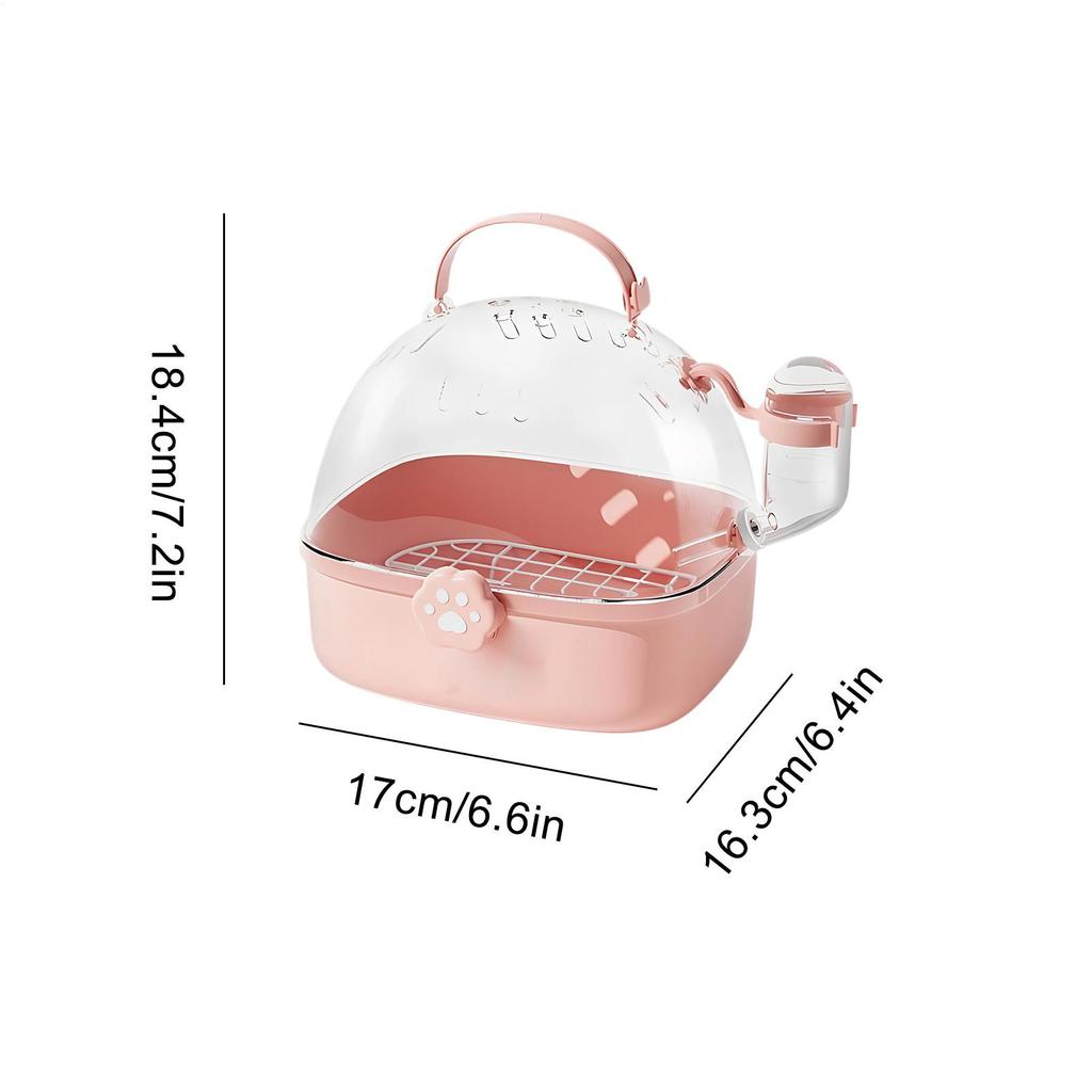 Bird Travel Cage PVC Chinchilla Carrier Cage With Water Bottle Pet Bird Carrying Supplies Spacious Design For Sparrow Macaws