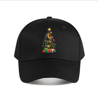 Festive Brass Band Holiday Tree Baseball Cap Fashion Outdoor Sports Sunhat Unisex Snapback Cap Womens