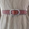 Leather Belt Women Versatile Belt With Antique Buckle For Casual Wear Office