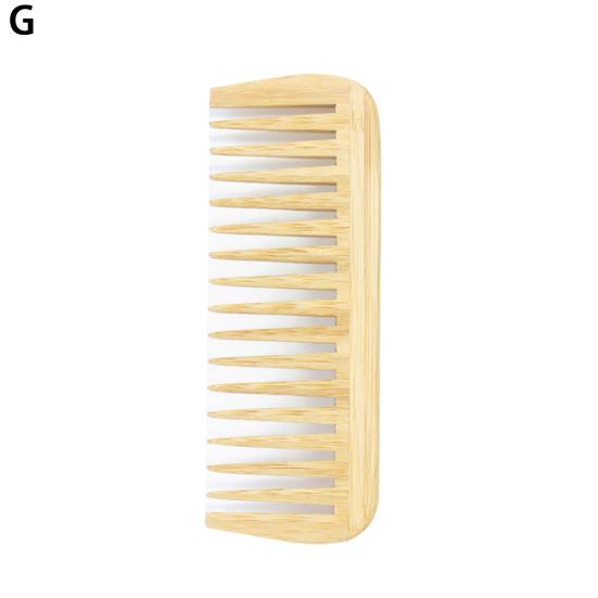 Natural Bamboo Wide Tooth Hair Comb for Women Men Anti-Static Afro Fork Comb Detangler Brush for Curly Wet Dry