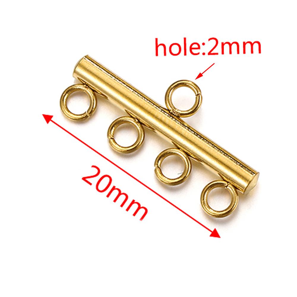 20pcs Stainless Steel Necklace Bracelet Layer Clasps Pendant Bail Connector Drop DIY Connectors For Jewelry Making Supplies