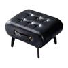 PU Leather Footstool Portable Sofa Tea Stool Padded Foot Rest Potty Stool Step Stool for Playroom Outdoor Entryway Bedroom Decor