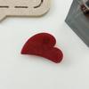 Korean Candy Color Glitter Heart Medium Claw Clip Hairpin for Women's Ponytail Hair Accessories