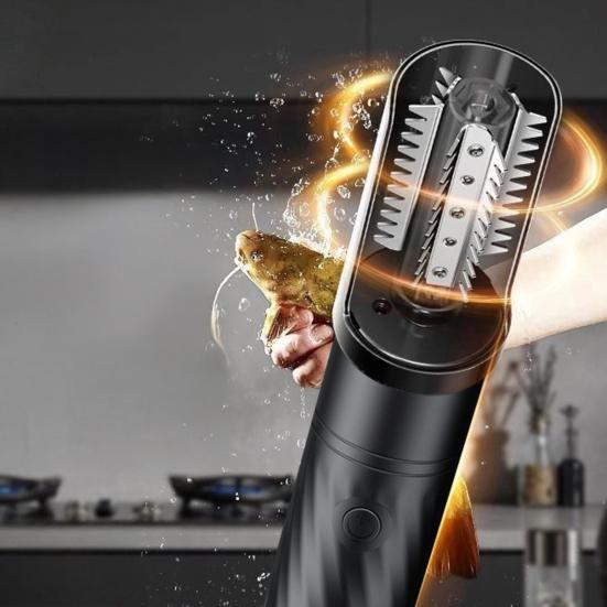 Electric Fish Scaler Coconut Shredder Handheld Rotating Kitchen Grater with Stainless Steel Blades Multi-Functional Efficient Scraper Peeler Shredder