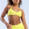 Reggiseno Sportivo Senza Ferretto in Nylon Opaco Altamente Elastico ad Asciugatura Rapida per Corsa, Fitness e Yoga