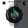 PALADA Men's Digital Sports Watch Waterproof Tactical Watch with LED Backlight, White, for Sports, Work, and Daily Life