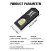 LED Keychain Flashlight Type C Rechargeable 550LM Portable Mini Torch Pocket Lantern Flood Work Light With Magnet For Emergency