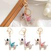 Bling Rhinestone Flying Horse Keychain Car Key Ring Holder Decor Accessories Backpack Purse Bag Charm Gifts for Women Friends Mom Girlfriend