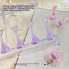 5Pcs Acrylic Magnetic Nail Practice Tips Stand 3cm Elevated Wearable Display Rack Chess Design Nail Training Tool