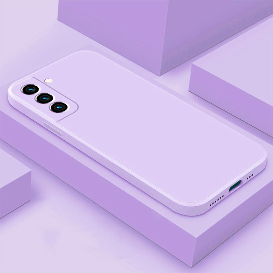 Suitable for Samsung Galaxy S25ultra Mobile Phone Case S24Plus Liquid Silicone S22 Straight Edge S23 Protective Case