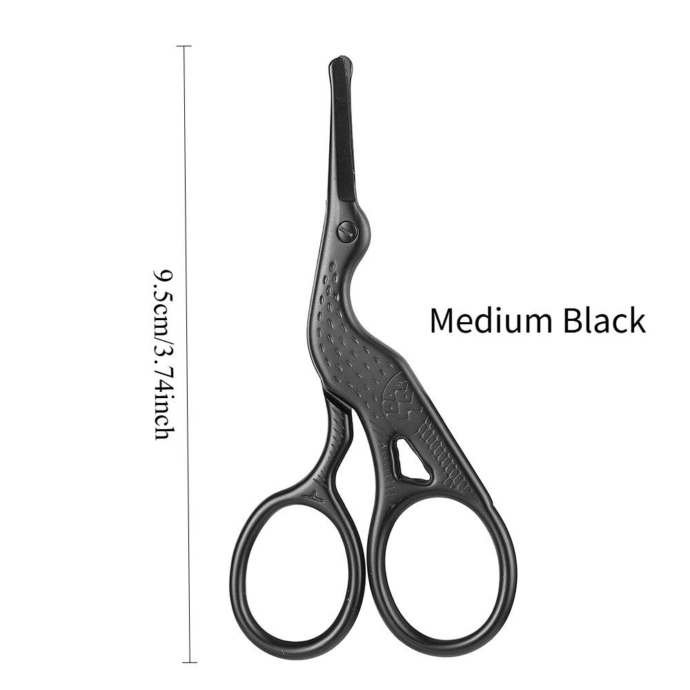 Stainless Steel Round-Head Nose, Eyebrow, Eyelash, and Makeup Scissors
