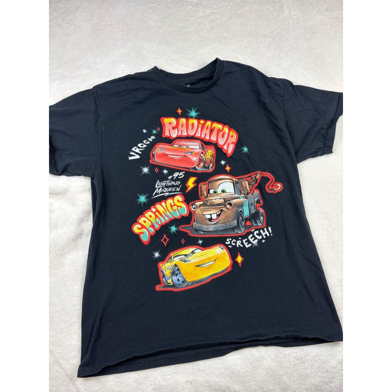 Disney Pixar Cars Radiator Springs Lightning McQueen Mater Graphic T-Shirt L Unisex T-Shirt M