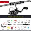 Beginner's Complete Lure Fishing Set: Long-Casting Rod with Guide Rings