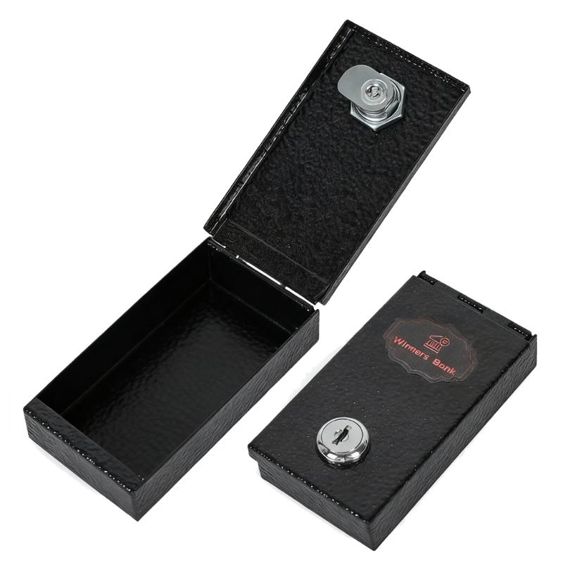 Sturdy Metal Construction Cash Case Pocket Size for Credit Cards and Documents Single Row Currency Tray