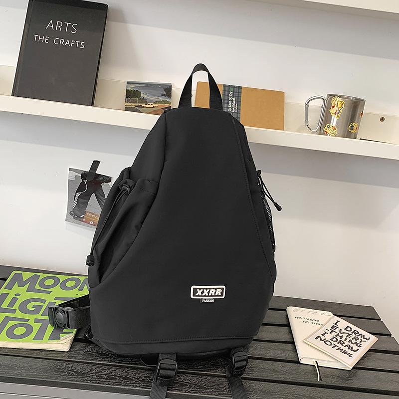 New Sports Wind Riding Diagonal Shoulder Bag Motorcycle Bombing Campus Portable Handsome Backpack Large Capacity Backpack.